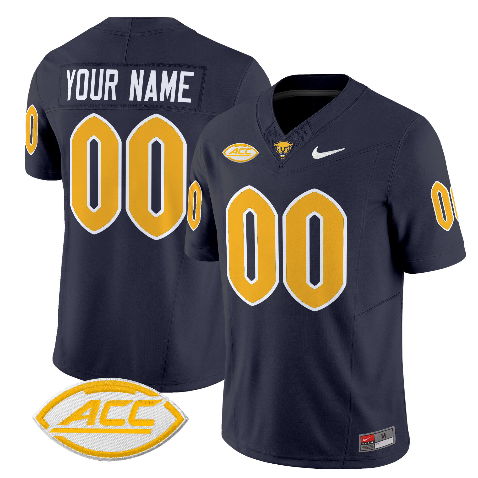 Men Pittsburgh Panthers Black Nike 2024 Vapor Limited Custom NCAA Jersey style 1->customized ncaa jersey->Custom Jersey